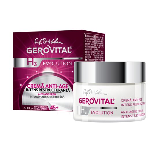 Cremă Anti-Age Gerovital, intens restructurată, 45+, 50ml