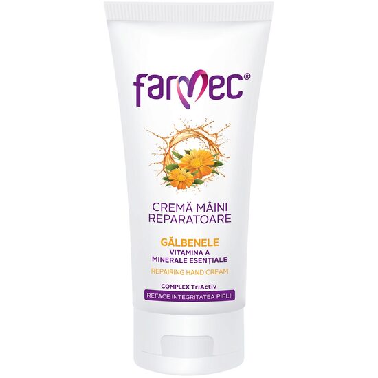 Cremă de mâini reparatoare cu gălbenele Farmec, 100 ml