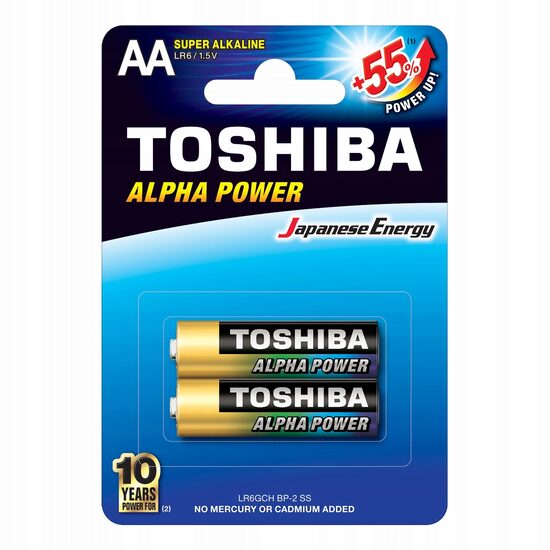 Baterii Toshiba Alpha Power AA R6, alcaline, 2 bucăți/set