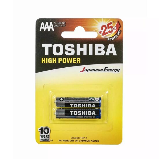 Baterii alcaline Toshiba High Power AAA R03, 2 bucăți/set
