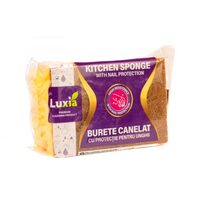 Bureți de vase cu canelură Luxia, 3 bucăți/set
