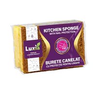 Bureți de vase cu canelură Luxia, 1 bucată/set