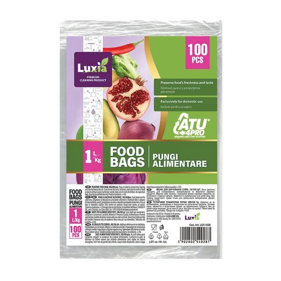 Pungi congelator Luxia, 1 kg, 100 bucăți