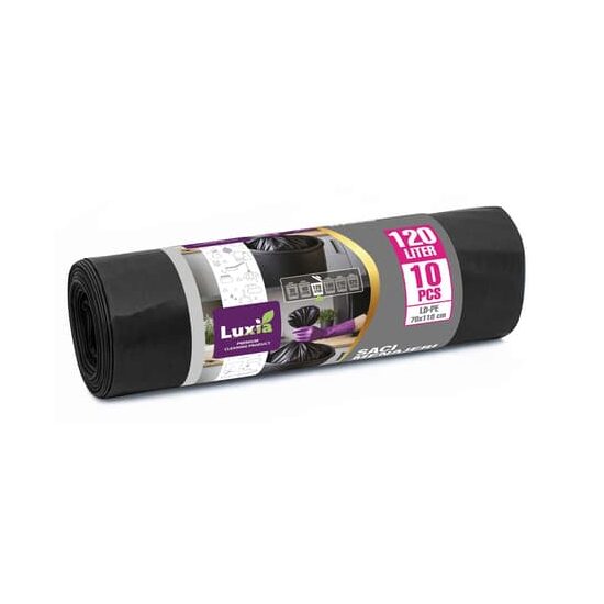 Saci menaj Luxia ultrarezistenți, 120L, 10 bucăți