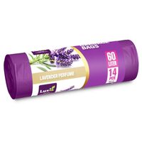 Saci menajeri Luxia 60L, 14 bucăți, Lavandă