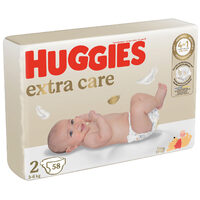 Scutece Huggies Extra Care Nr.2, 58 bucăți, 3–6 kg