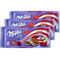 Pachet 3 x Tabletă ciocolată Milka Vișine, 100 g