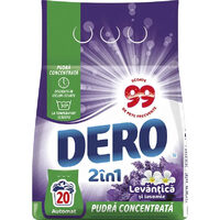 Detergent rufe pudră Dero 2 în 1, Lavandă, 1.5 kg