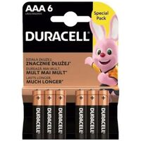 Baterii Duracell Basic AAA, 1 ⁠.5 V, pachet 6 bucăți (4 + 2), alcaline