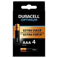 Baterii Duracell Optimum AAA, 1 ⁠.5 V, pachet 4 bucăți, alcaline