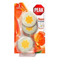 Odorizant WC Peak Floare, Mandarină, pachet 3x45g