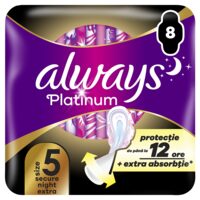 Absorbante Always Platinum Night, Pachet Duo, Mărimea 5