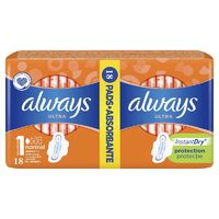 Absorbante Always Ultra Plus, Pachet Duo, Mărimea 1, 18 bucăți