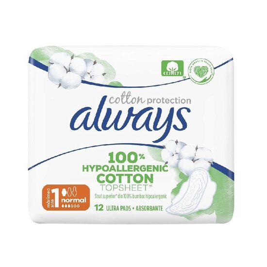 Absorbante Always Naturals, Pachet Single, Mărimea 1, 12 bucăți
