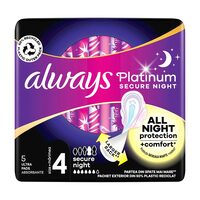 Absorbante Always Platinum Night, Mărimea 4, 5 bucăți
