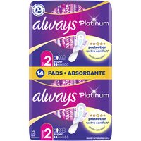Absorbante Always Platinum Super, Pachet Duo, Mărimea 2, 14 bucăți