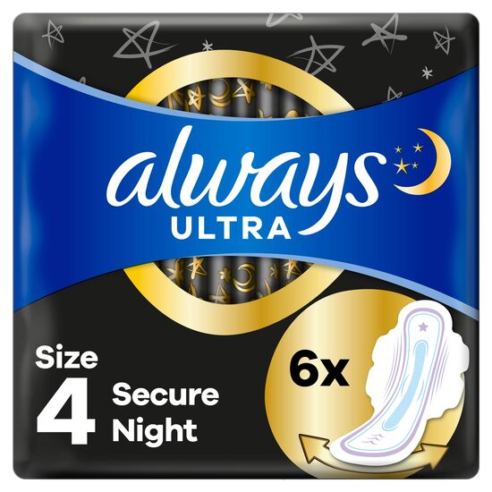 Absorbante Always Ultra Night, Pachet Mix Mărimi, 4×6 bucăți