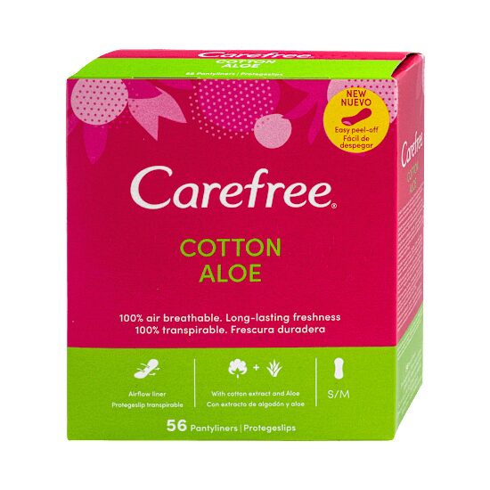 Protej-Slip Carefree Aloe, 56 bucăți/set
