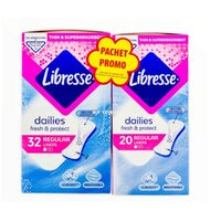 Protej-Slip Libresse Normal, Pachet 32 bucăți/set + 20 bucăți/set
