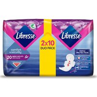 Absorbante Libresse Maxi Goodnight, 20 bucăți/set