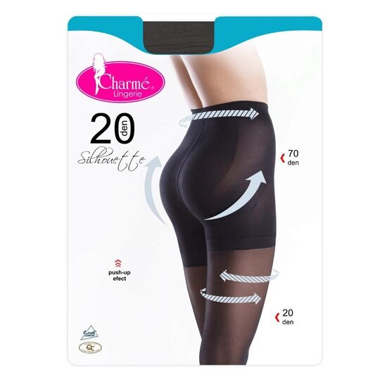 Ciorapi Damă Charme Silhouette, 20DEN, 4-L, Nero