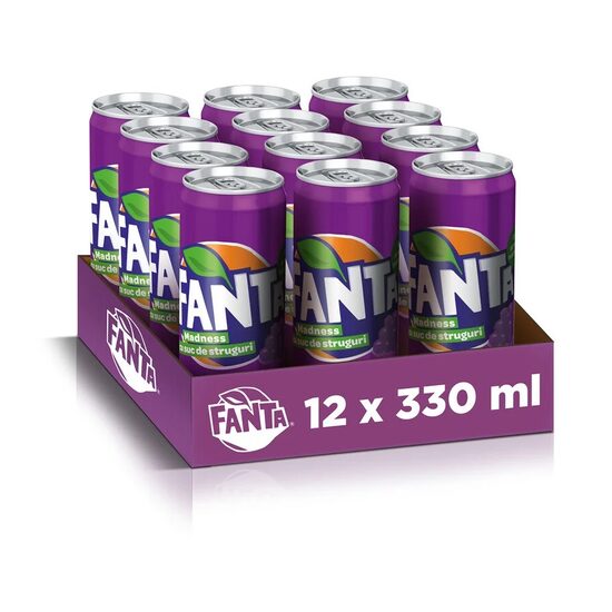 12 x Suc Fanta Struguri, doză, 0,33 L