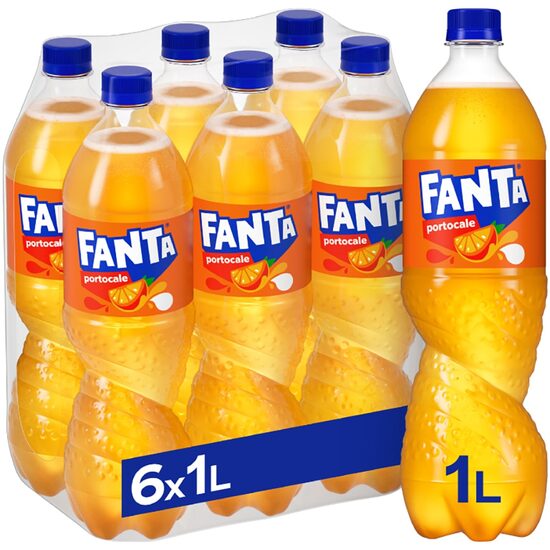 6 x Suc Fanta portocale, 1L