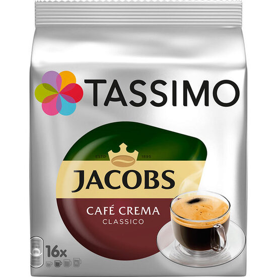 Capsule cafea Jacobs Tassimo, Crema Classico, 16 capsule, 112g