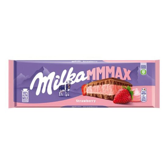 Ciocolată Milka cu căpșuni – 300 g