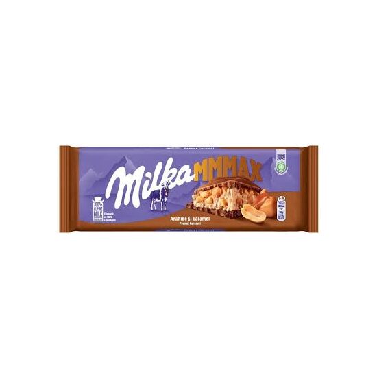 Ciocolată Milka cu arahide și caramel – 276 g