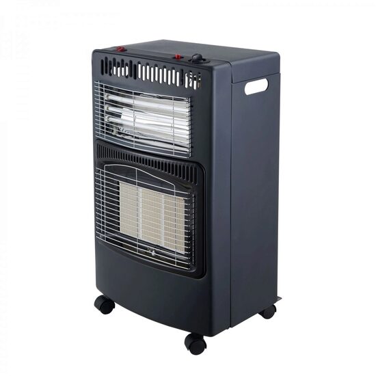 Soba metalica pe gaz GPL si curent electric, cu roti, mobila, HB-1022, 4.2 kW
