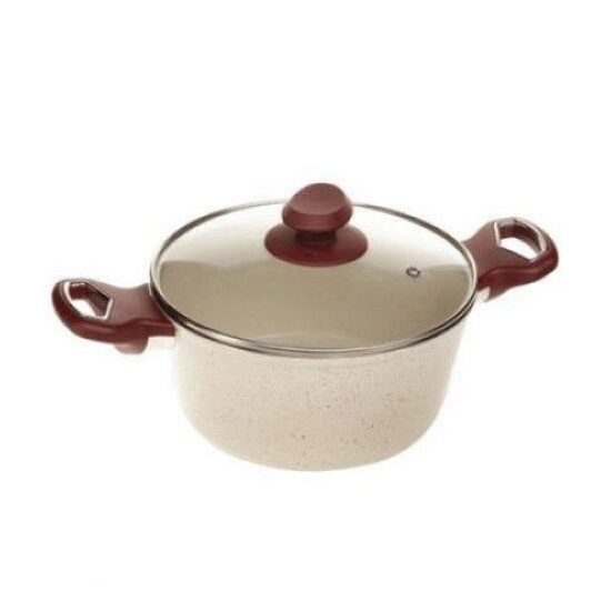 Oala ceramica Hausberg HB 714, capacitate 4L, diametru 24cm, capac sticla