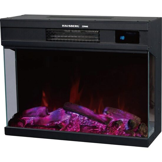 Semineu electric cu ventilator Hausberg HB-8221, 2000W, termostat electronic, 4 culori