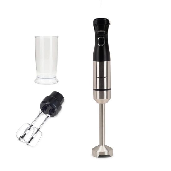 Blender 2 in 1 HAUSBERG HB7704, 1000W, Mixer vertical profesional, 10 trepte de viteză și funcție Turbo, Capacitate pahar 700 ml , Multifuncțional