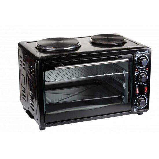 Aragaz cu plita Hausberg HB-8010, 2000W, 35 l, 250C, Cuptor: 1500W, Plite de incalzire: 1000 + 700W