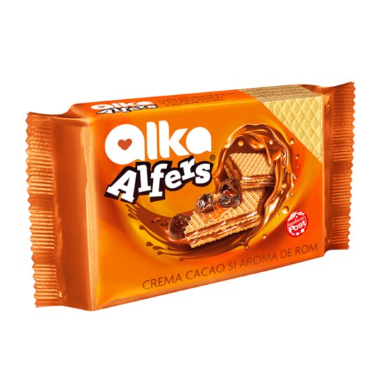 Napolitane Alfers rom și cacao – 100 g