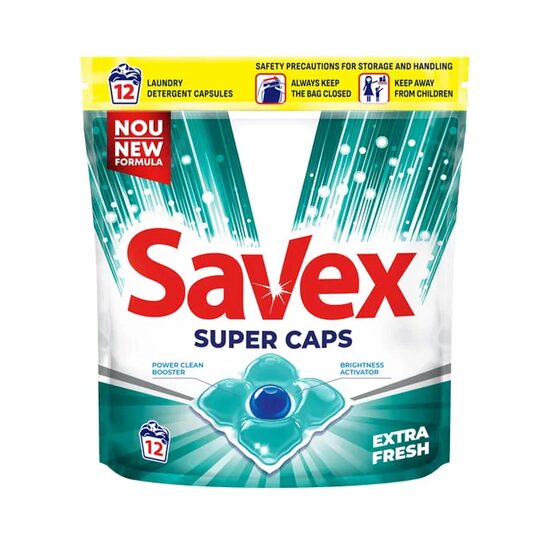Capsule detergent Savex 2în1 Fresh – 12 capsule