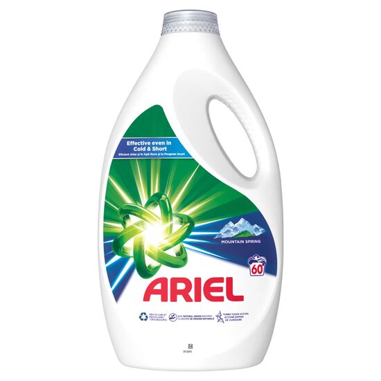 Detergent lichid Ariel Mountain Spring – 2.7 L, 60 spălări