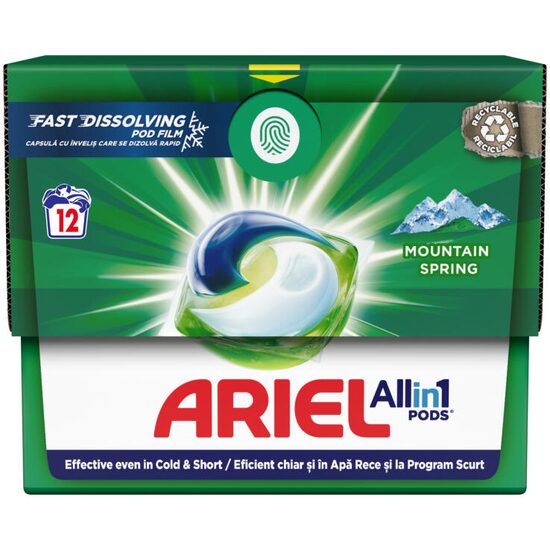 Capsule detergent Ariel All-in-1 Pods Mountain Spring – 12 buc