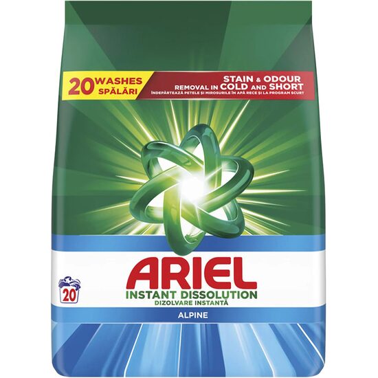 Detergent automat Ariel Alpine – 1.3 kg, 20 spălări