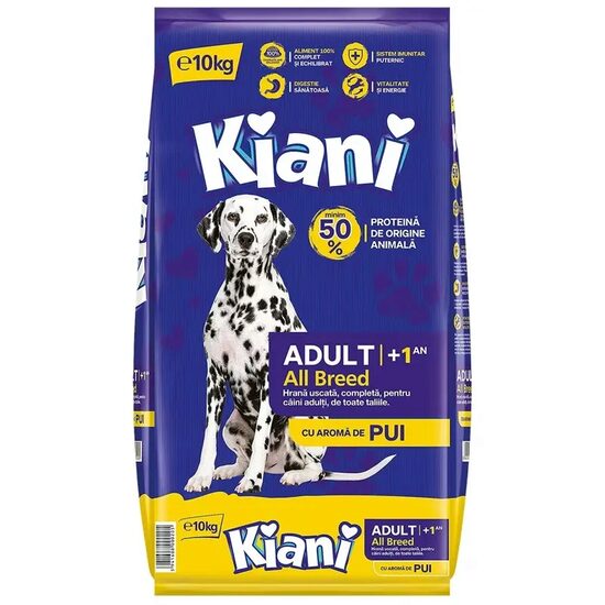 Mâncare câini bobițe Kiani Pui 10kg