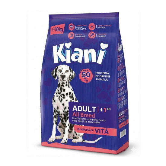 Mâncare câini bobițe Kiani Vită 10kg