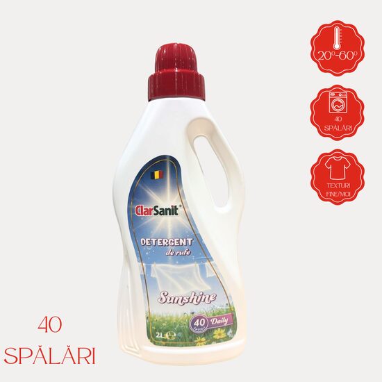 Detergent lichid de rufe Clarsanit Sunshine, 2 L
