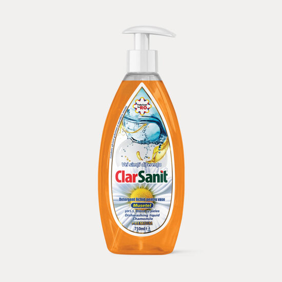 Detergent de vase Clarsanit Premium Mușețel, 750 ml