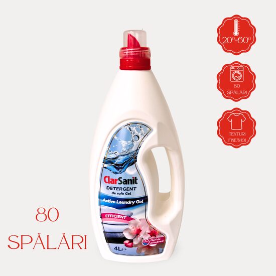 Detergent de rufe Clarsanit Flori de Primăvară, 4 L