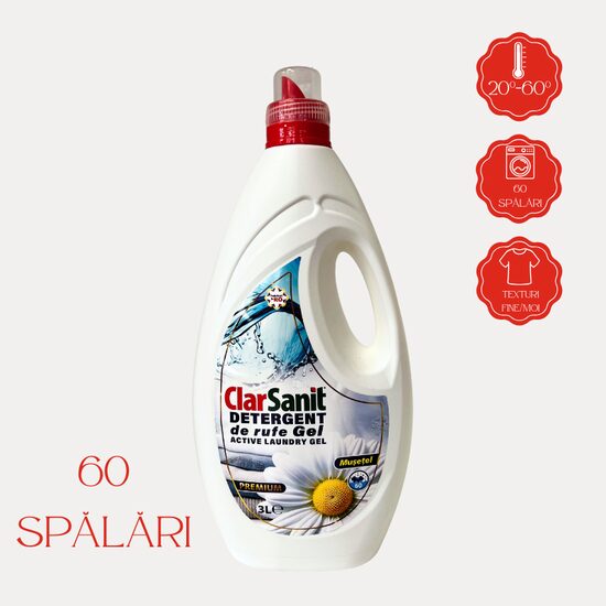Detergent de rufe Clarsanit Mușețel, 3 L