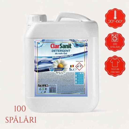 Detergent de rufe Clarsanit Mușețel, canistră, 5 L